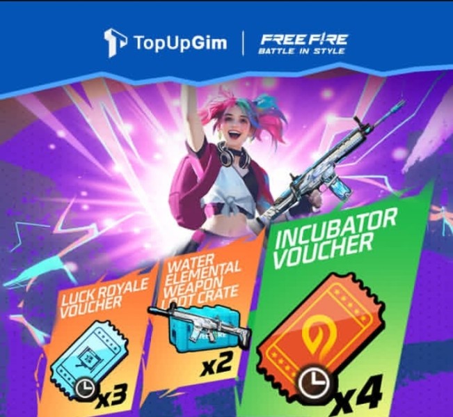 Ilustrasi reward voucher Free Fire (FF). [Instagram]